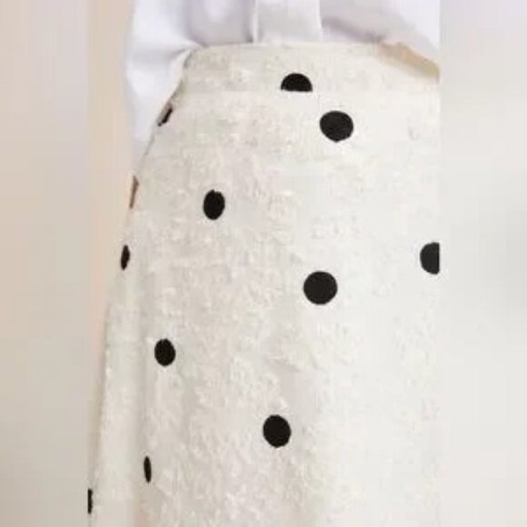 Anthropologie Eri + Ali Andrea Textured Polka Dot Midi Skirt - Picture 3 of 13